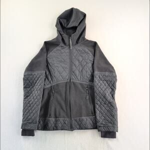 Champion C9 Hybrid Quilted Canvas ZipUp Hooded Jacket Women's Medium Thumb Holes